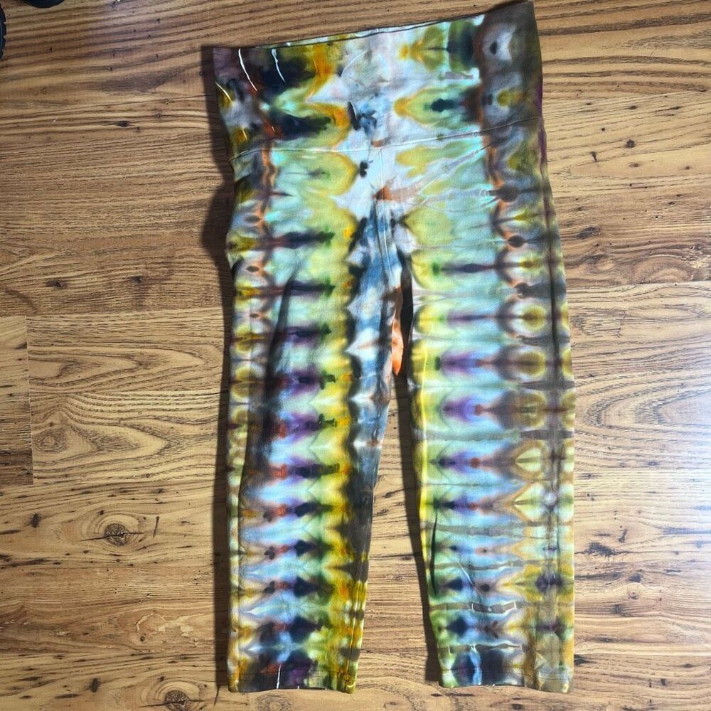 Dharma Trading Co. Cropped Tie Dye‎ Cotton Spandex Work Out Pants Sz S